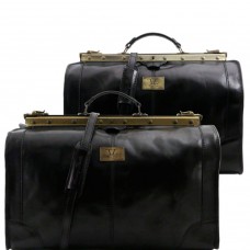 Tuscany TL1070 Madrid - Дорожный кожаный набор сумок Gladstone (Black – черный) - Royalbag Фото 2