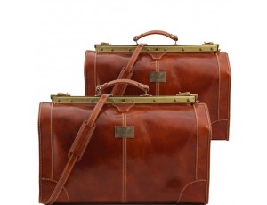 Tuscany TL1070 Madrid - Дорожный кожаный набор сумок Gladstone (Honey – медовый) - Royalbag