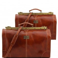 Tuscany TL1070 Madrid - Дорожный кожаный набор сумок Gladstone (Honey – медовый) - Royalbag Фото 2
