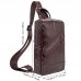 Мужской кожаный рюкзак на одно плечо John McDee 4010C - Royalbag Фото 8
