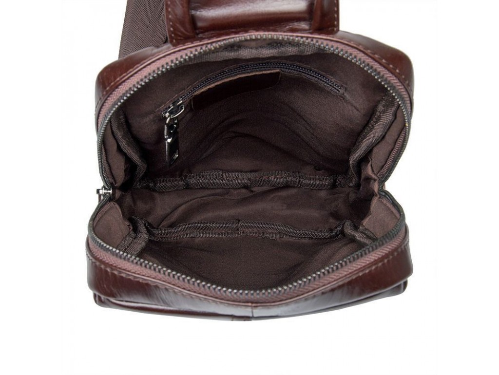 Мужской кожаный рюкзак на одно плечо John McDee 4010C - Royalbag
